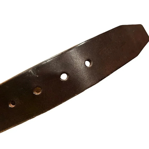 Old Navy Brown Leather Studded Belt M - Picture 5 of 5